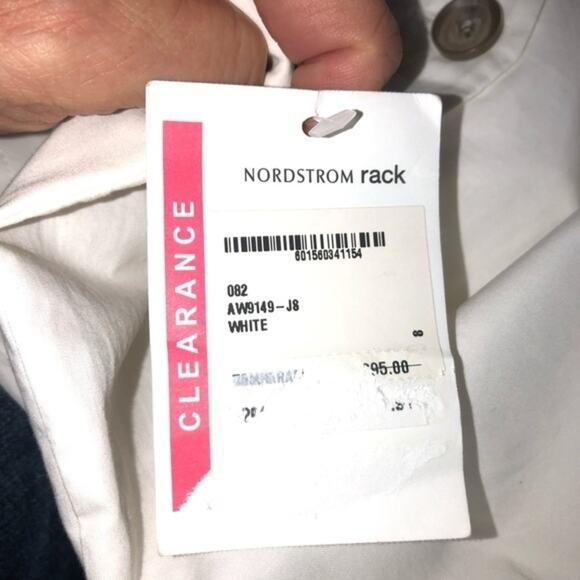 ATM Anthony Thomas Melillo White Cotton Poplin Cropped Trouser Pants Size 8 NWT - Picture 7 of 11